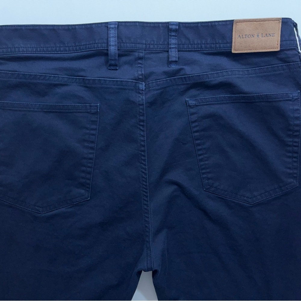 Alton Lane Pants Mens Size 34 Slim Five Pocket Chino Blue Stretch 33 in Inseam - Picture 12 of 15
